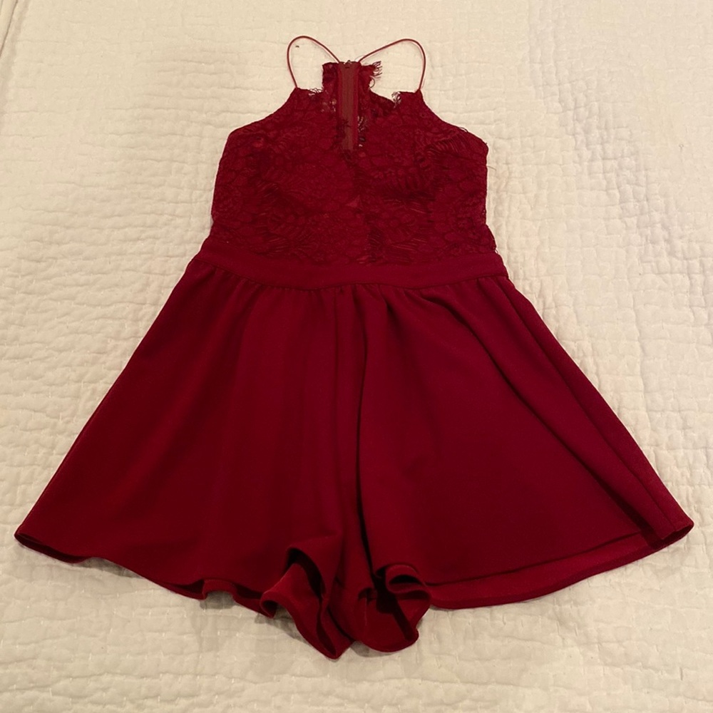 THE VINTAGE SHOP Red Romper